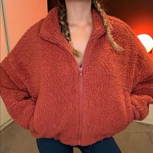 Urban Outfitters Teddy Zip up Jacket